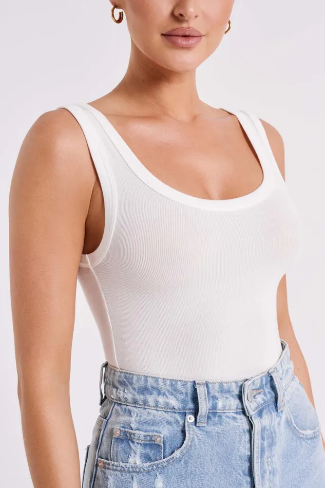 Meshki Sleeveless Tops Women Chandler Modal Tank Top 8211 White White