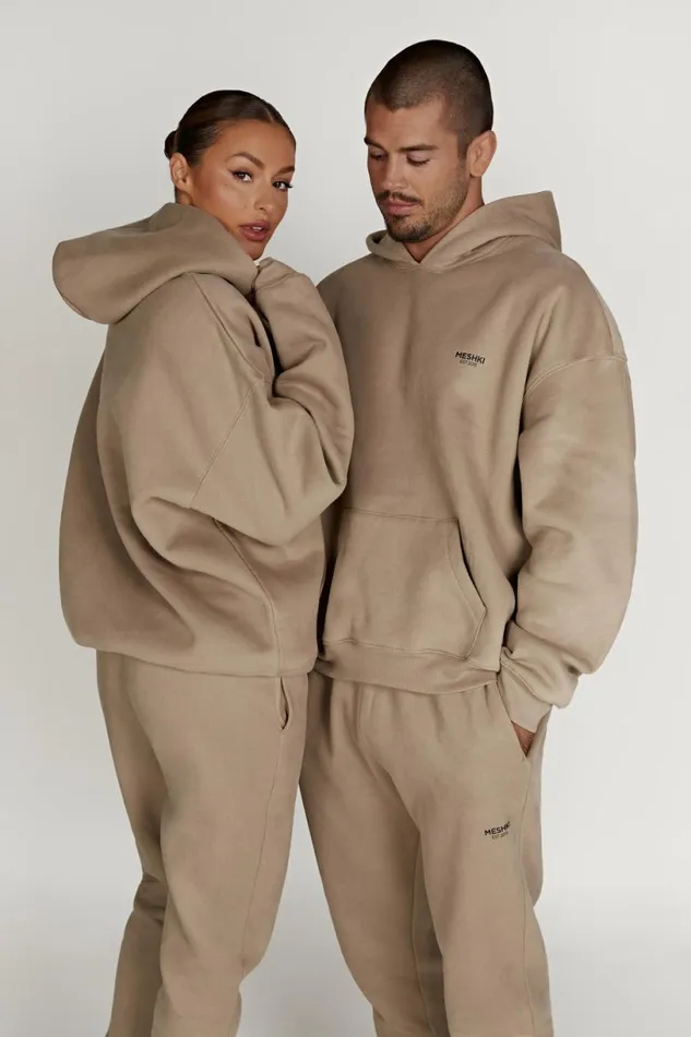 Meshki Sweaters and Hoodies Women Bernie Oversized Unisex Hoodie 8211 Cement Cement Meshki Sweaters and Hoodies Women Bernie Oversized Unisex Hoodie 8211 Cement Cement