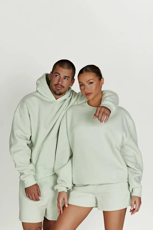 Meshki Sweaters and Hoodies Women Bernie Oversized Unisex Hoodie 8211 Light Sage Lightsage