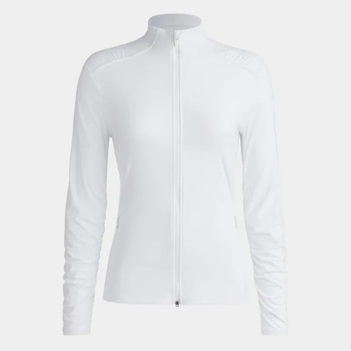 Mid Layers Women GFORE FEATHERWEIGHT SILKY TECH NYLON FULL ZIP MID LAYER Snow