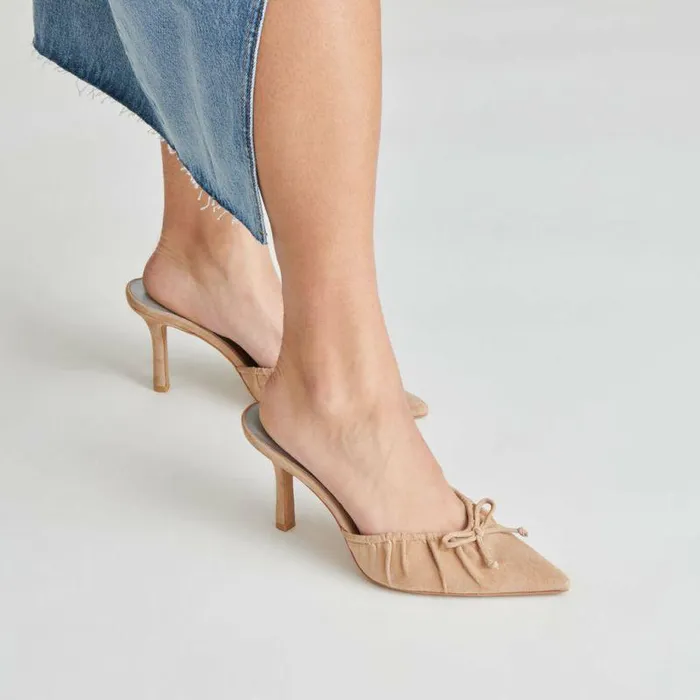 Mules and Clogs Shop Dolce Vita Kairi Heels Camel Suede Camel Suede