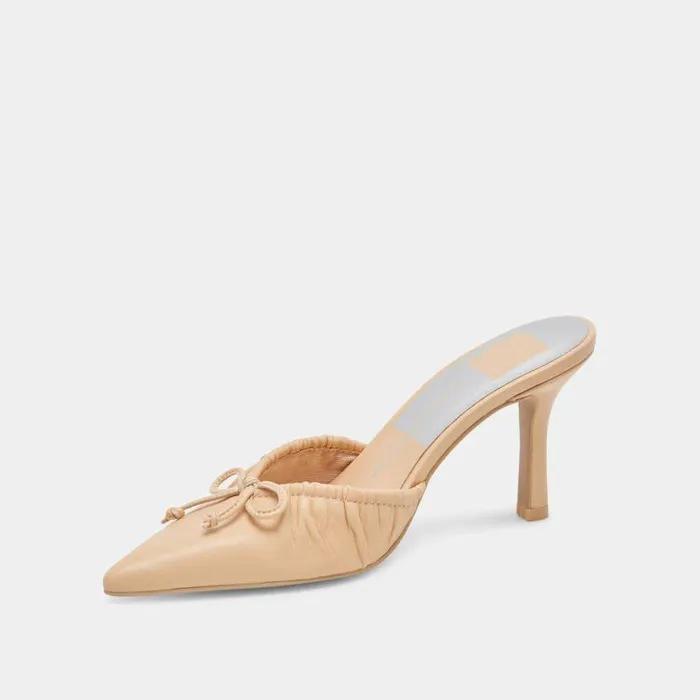 Mules and Clogs Shop Dolce Vita Kairi Heels French Vanilla Leather French Vanilla Leather