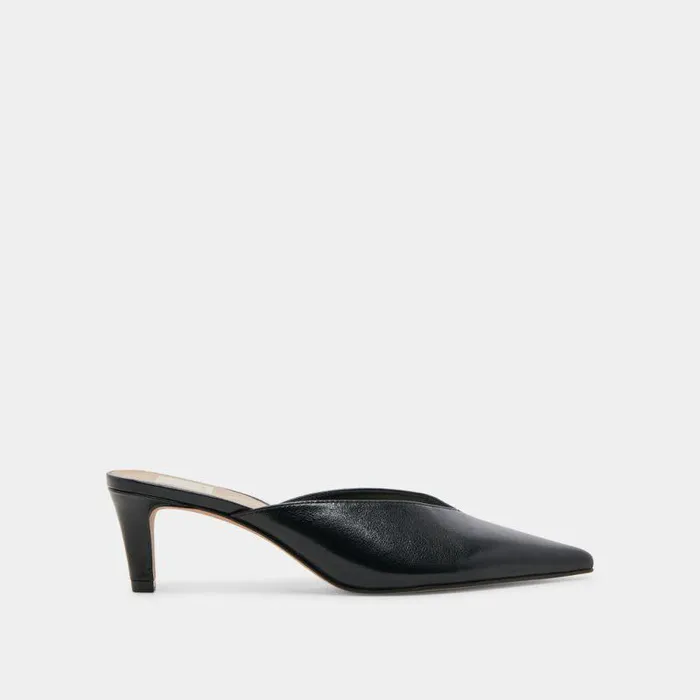 Mules and Clogs Shop Dolce Vita Sarina Heels Midnight Crinkle Patent Midnight Crinkle Patent