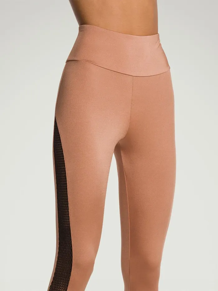 Net Overlay Leggings Caramelblack Women Wolford Leggings