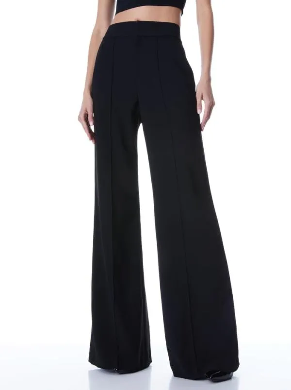 Pants Women Alice Olivia DYLAN HIGH WAISTED WIDE LEG PANT Black