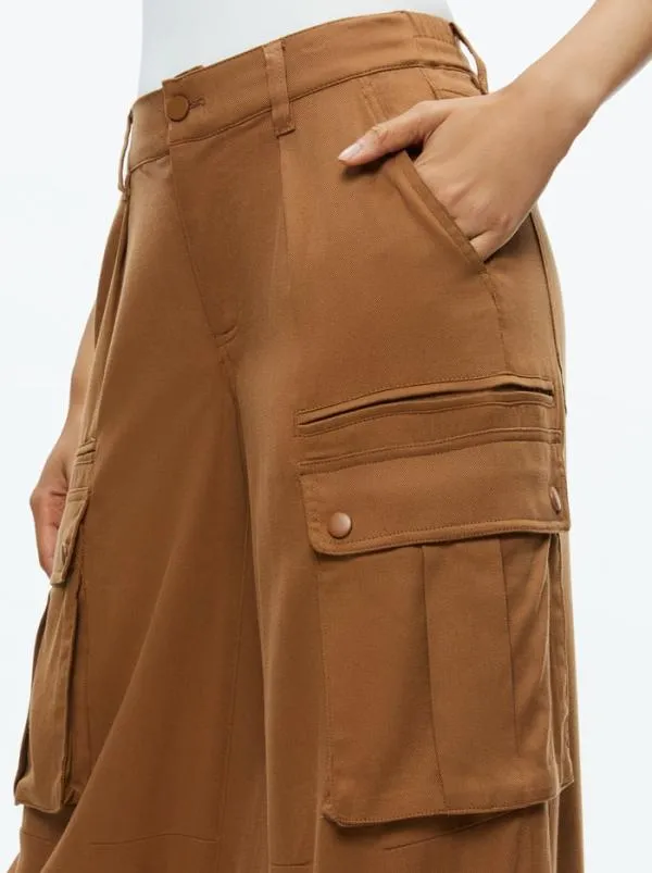Pants Women Alice Olivia JOETTE CARGO PANT Camel