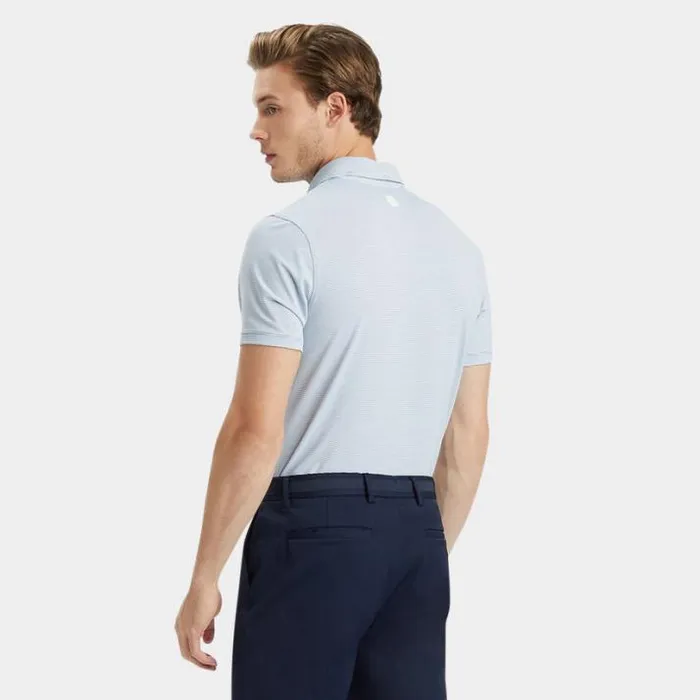 Polos and Shirts Men GFORE FEEDER STRIPE TECH JERSEY POLO Fjord