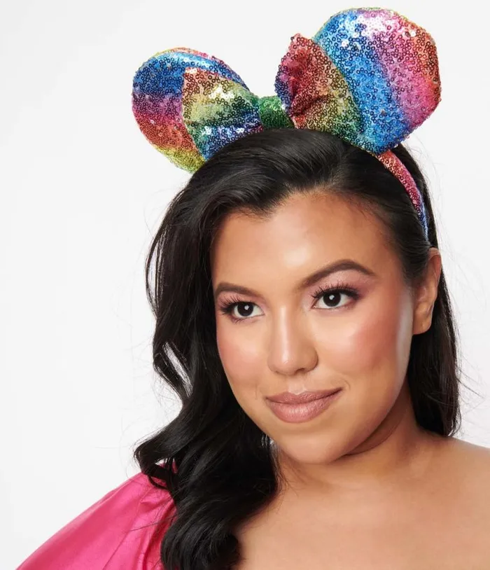 Rainbow Sequin Mouse Headband Accessories Unique Vintage Headbands