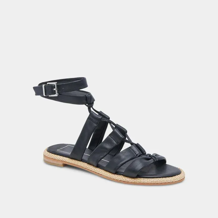 Sandals Shop Dolce Vita Adison Sandals Black Leather Black Leather