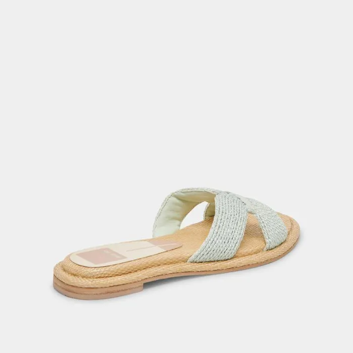Sandals Shop Dolce Vita Atomic Wide Sandals Mint Raffia Mint Raffia