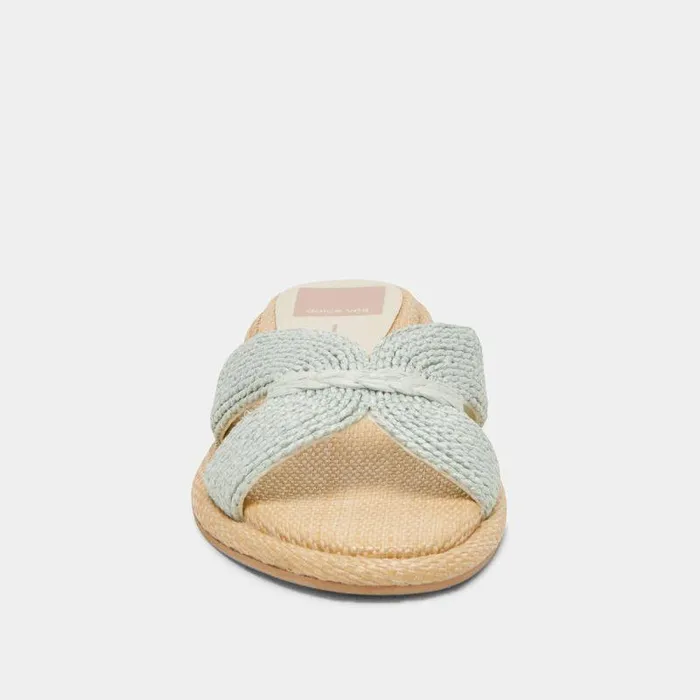 Sandals Shop Dolce Vita Atomic Wide Sandals Mint Raffia Mint Raffia