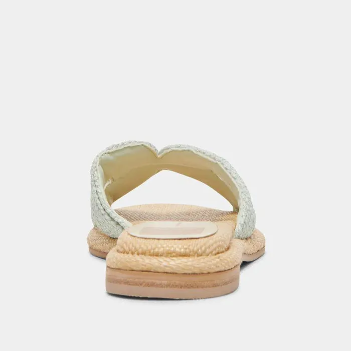 Sandals Shop Dolce Vita Atomic Wide Sandals Mint Raffia Mint Raffia