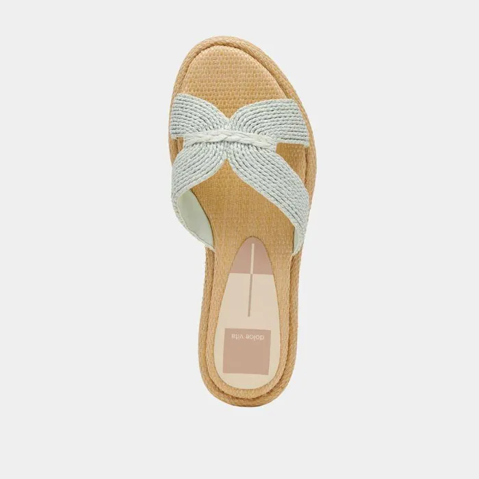 Sandals Shop Dolce Vita Atomic Wide Sandals Mint Raffia Mint Raffia