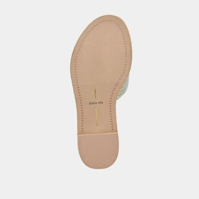 Sandals Shop Dolce Vita Atomic Wide Sandals Mint Raffia Mint Raffia