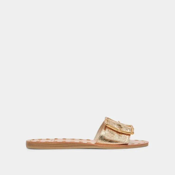 Sandals Shop Dolce Vita Dasa Sandals Gold Crackled Leather Gold Crackled Leather