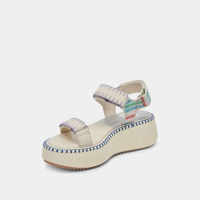 Sandals Shop Dolce Vita Debra Sandals Ivory Multi Nubuck Ivory Multi Nubuck