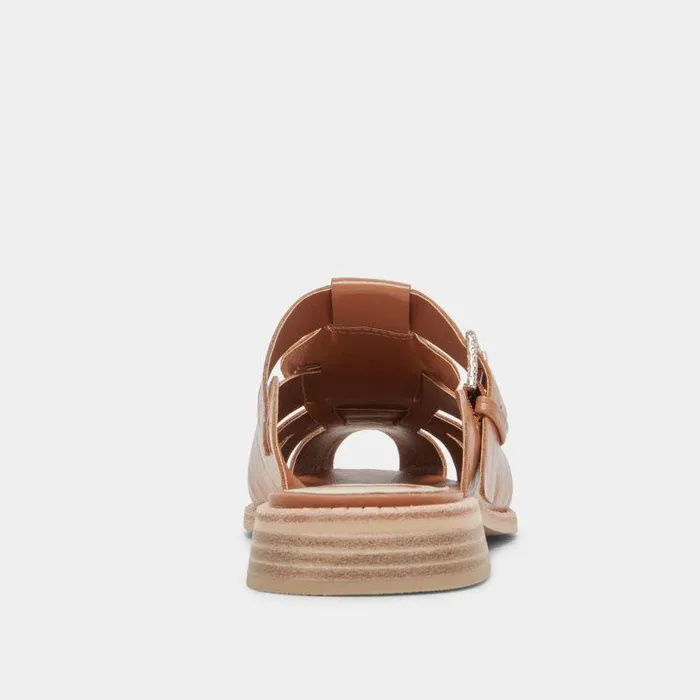 Sandals Shop Dolce Vita Hippie Flats Tan Crinkle Patent Tan Crinkle Patent