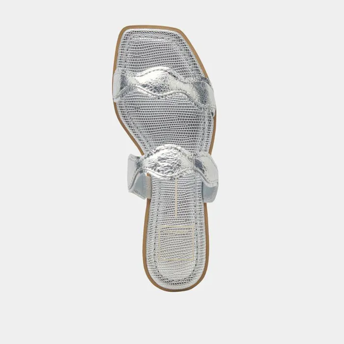 Sandals Shop Dolce Vita Ilva Sandals Silver Distressed Leather Silver Distressed Leather