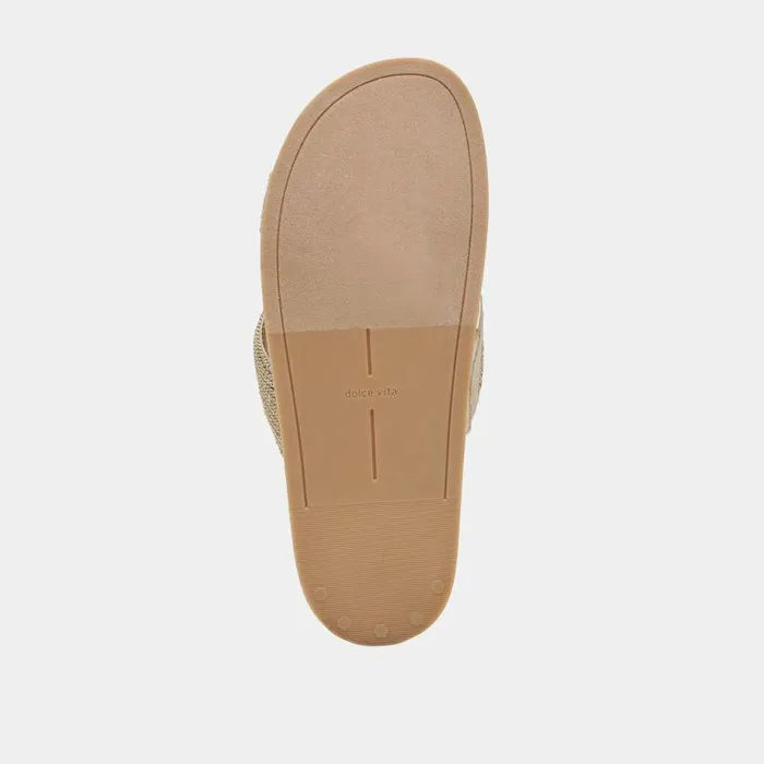 Sandals Shop Dolce Vita Selda Sandals Gold Raffia Gold Raffia