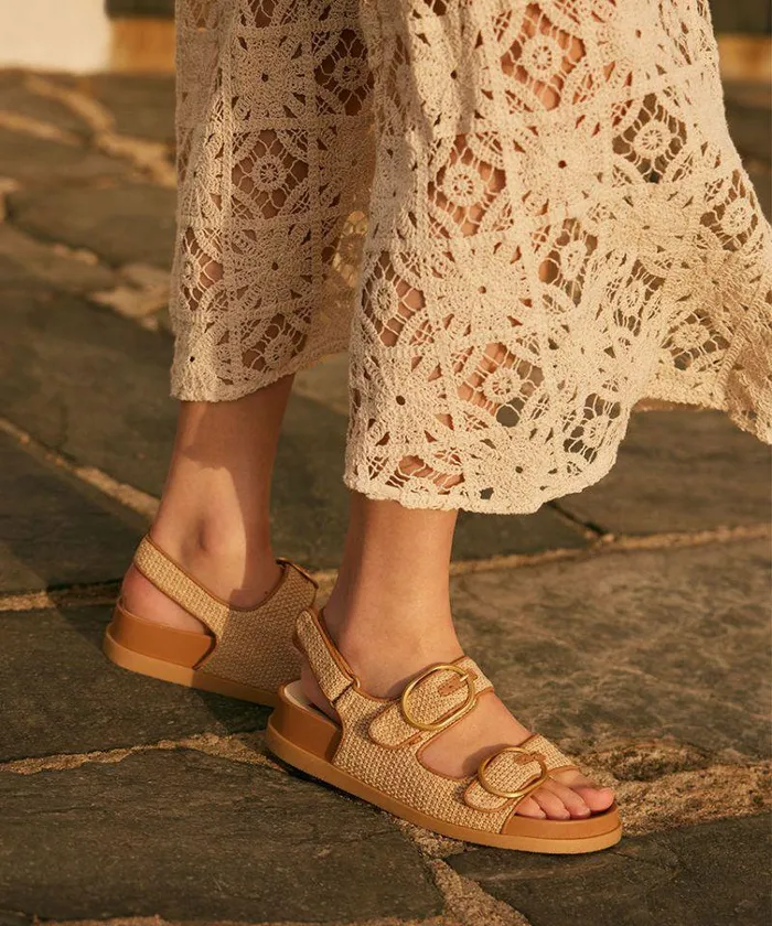 Sandals Shop Dolce Vita Starla Sandals Tan Multi Woven Tan Multi Woven
