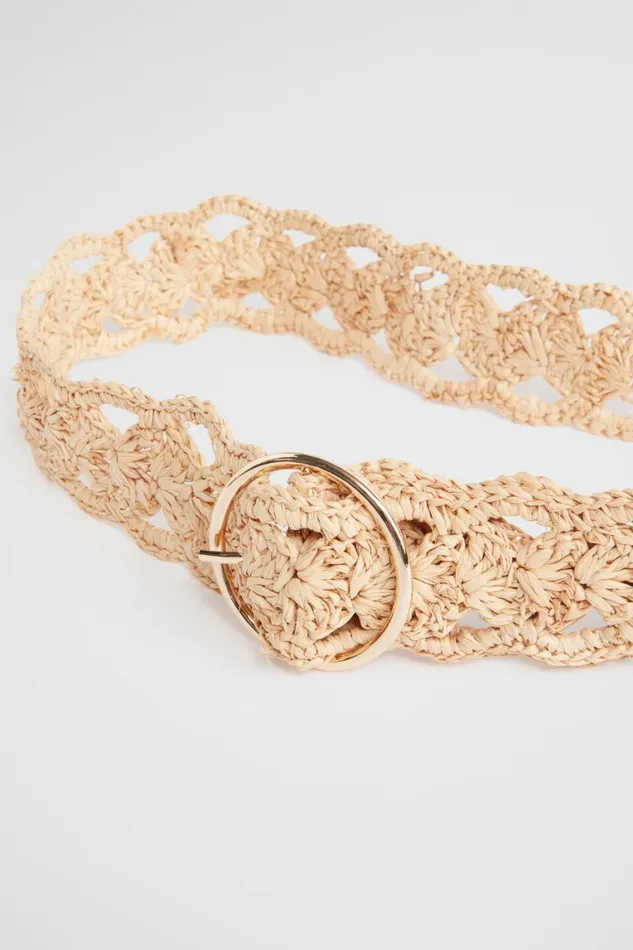 Seed Heritage Belts Lauren Raffia Belt Natural 8211 Woman