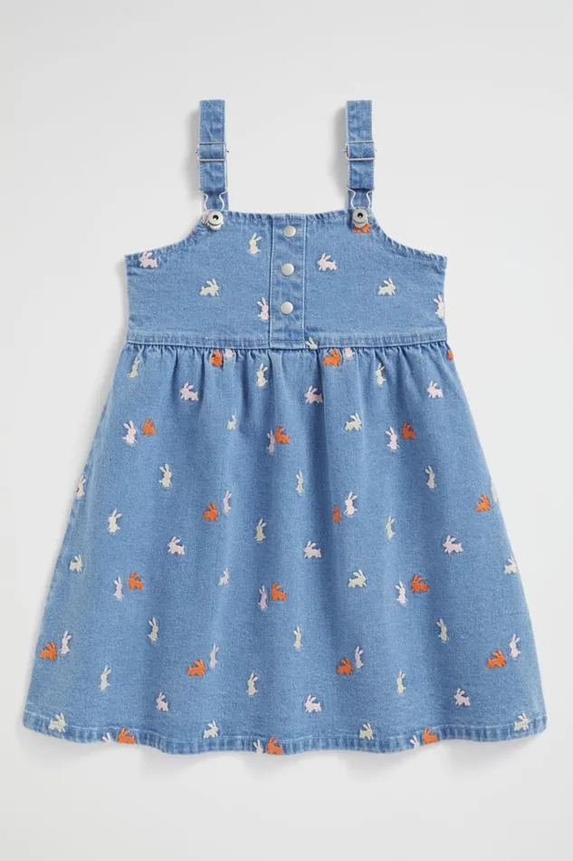 Seed Heritage Denim and Jeans Bunny Denim Pinafore Original Indigo 8211 Girl