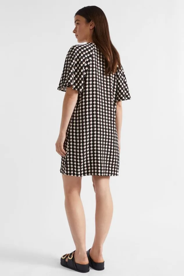 Seed Heritage Dresses Geo Twill Mini Dress Deep Raisin Geo 8211 Woman