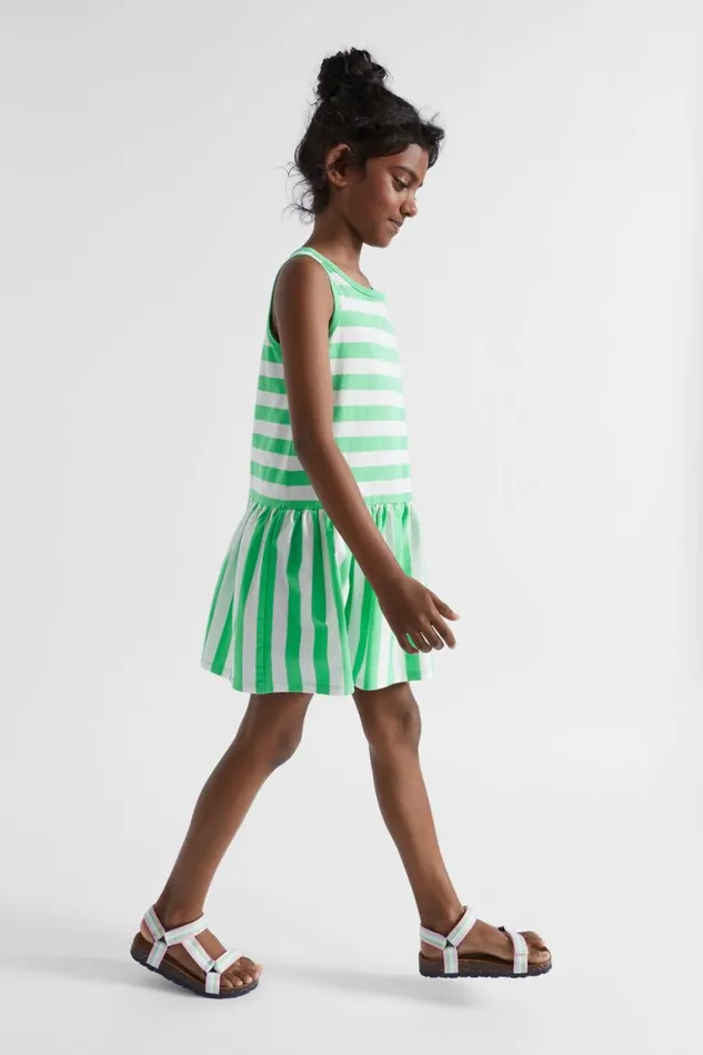 Seed Heritage Dresses Stripe Tank Dress Pine Lime 8211 Girl