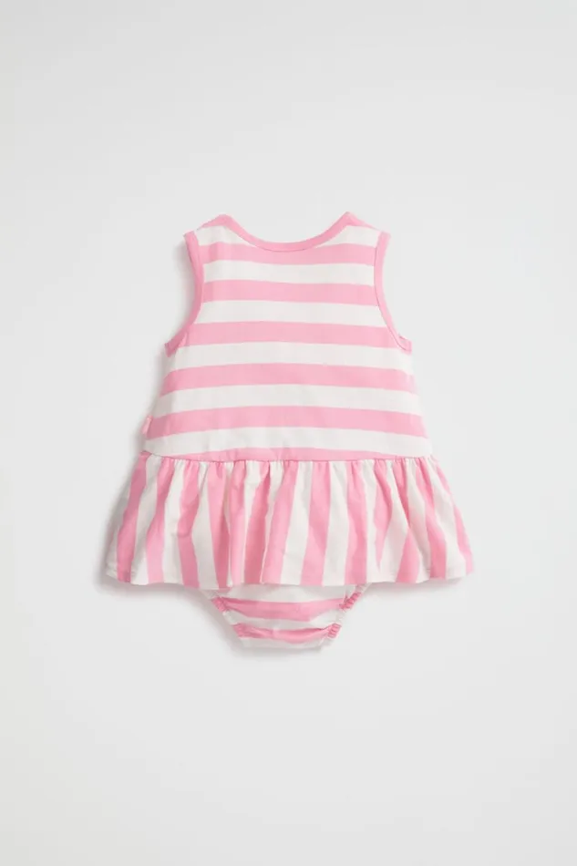 Seed Heritage Dresses Stripe Tank Romper Candy Pink 8211 Baby