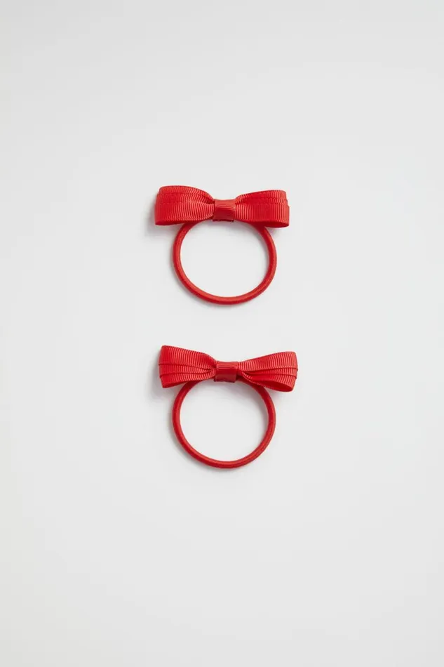 Seed Heritage Hair Accessories Grosgrain Bow Elastic Pack Red 8211 Girl
