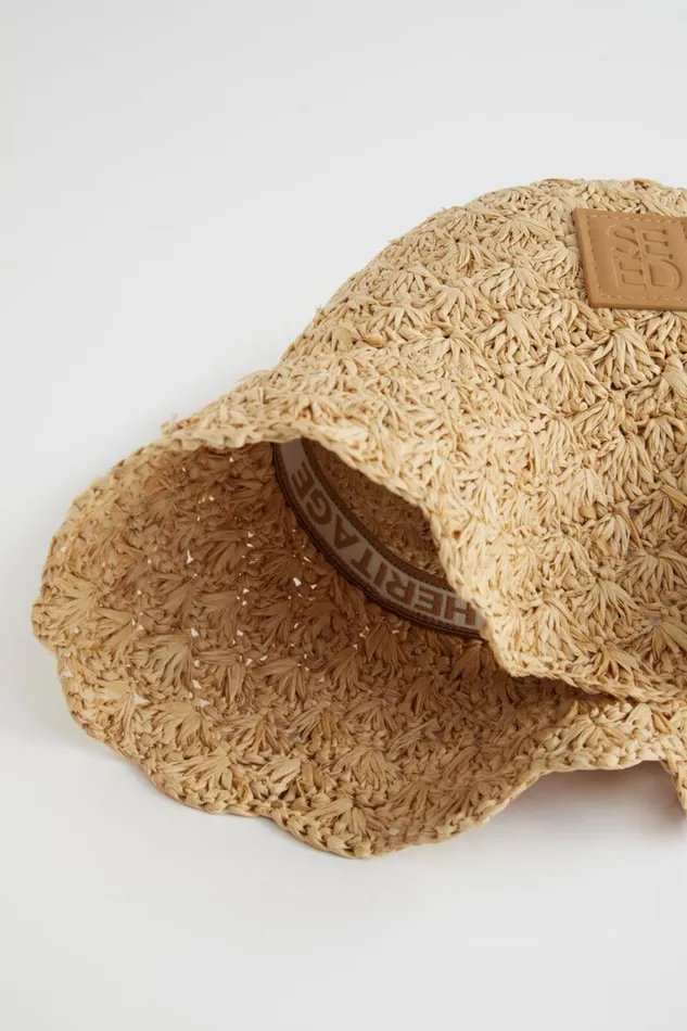 Seed Heritage Hats and Gloves Scallop Textured Bucket Hat Natural 8211 Woman