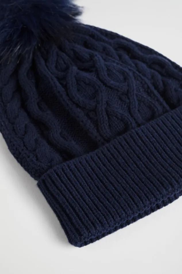 Seed Heritage Hats Beanies and Caps Cable Knit Beanie Midnight Blue 8211 Girl
