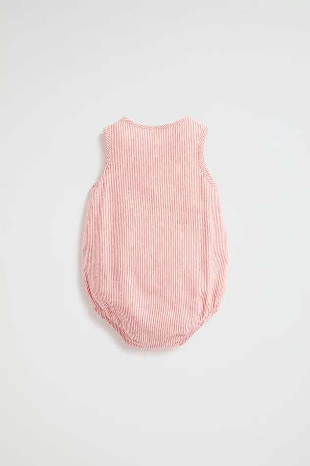 Seed Heritage Jumpsuits and Overalls Stripe Romper Strawberry 8211 Newborn