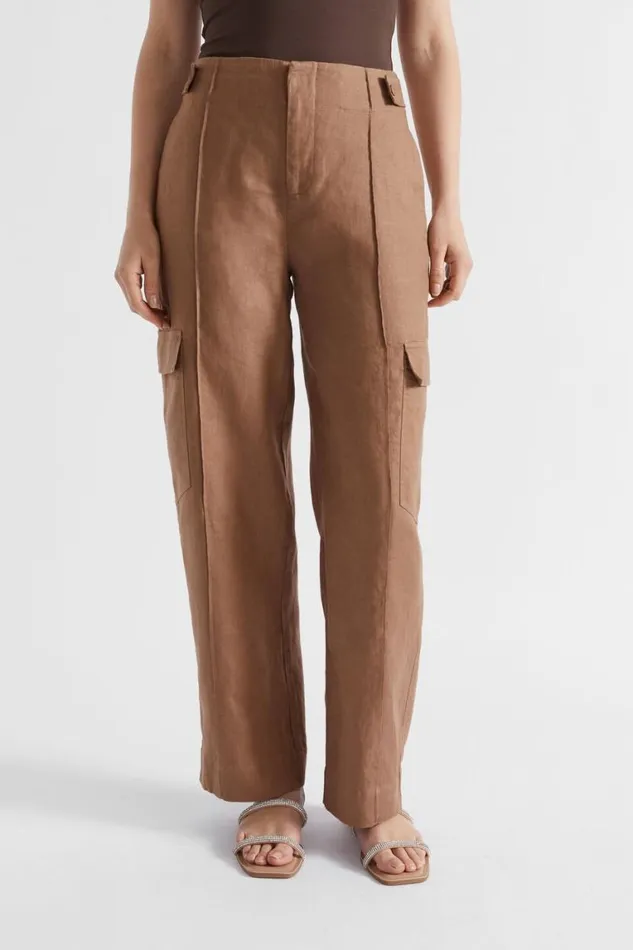 Seed Heritage Pants Linen Cargo Pant Woodland 8211 Woman