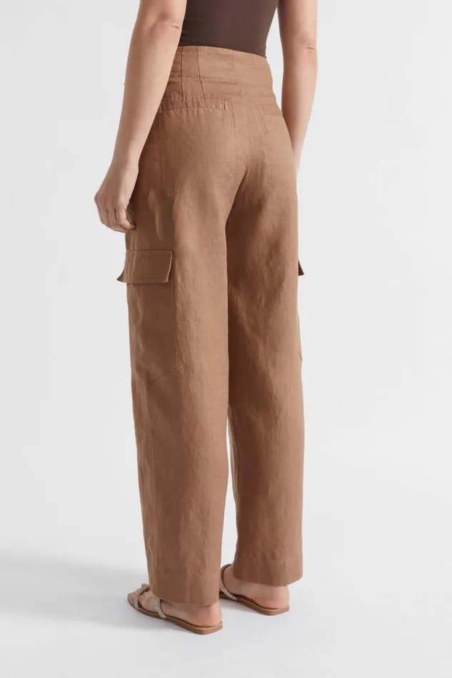 Seed Heritage Pants Linen Cargo Pant Woodland 8211 Woman