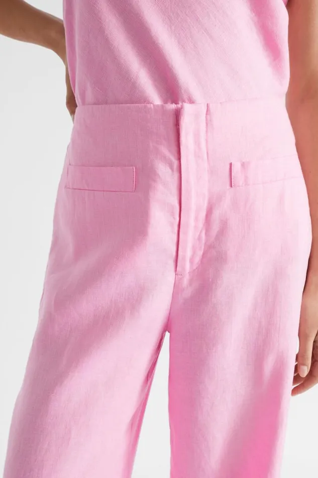 Seed Heritage Pants Linen Pocket Front Pant Pink Gin 8211 Woman