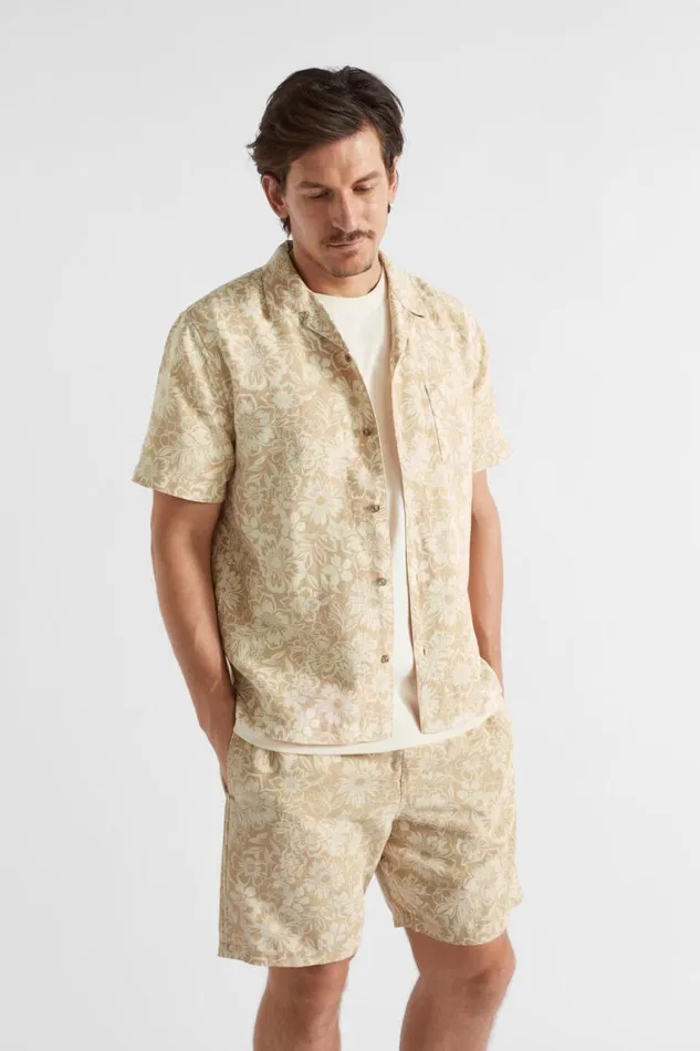 Seed Heritage Shirts Resort Shirt Sand Floral 8211 Man