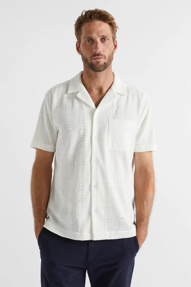 Seed Heritage Shirts Textured Woven Shirt Vintage White 8211 Man