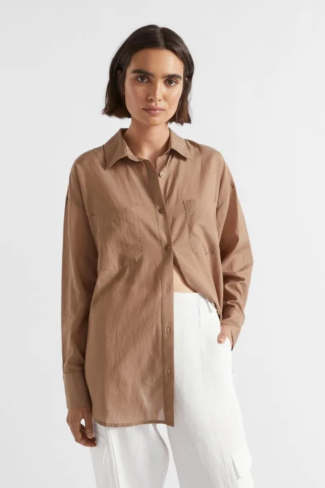Seed Heritage Shirts Voile Relaxed Shirt Woodland 8211 Woman