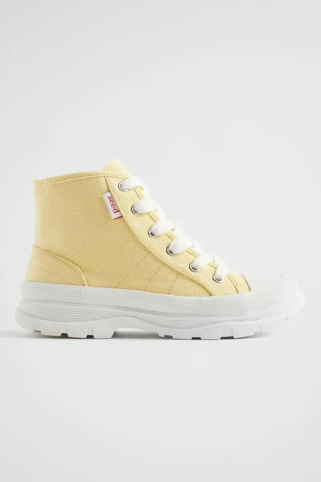 Seed Heritage Sneakers and Trainers Chunky Sole Canvas HighTop Buttercup 8211 Girl Seed Heritage Sneakers and Trainers Chunky Sole Canvas HighTop Buttercup 8211 Girl