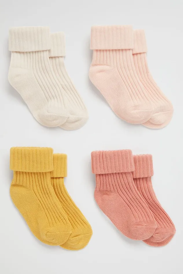 Seed Heritage Socks Rib Sock Multipack Pink 8211 NewbornBaby