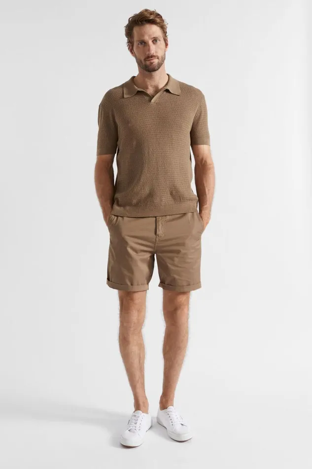 Seed Heritage TShirts and Sweaters Knitted Trophy Polo Mocha 8211 Man