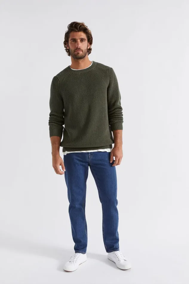 Seed Heritage TShirts and Sweaters Raglan Knit Sweater Dark Khaki 8211 Man