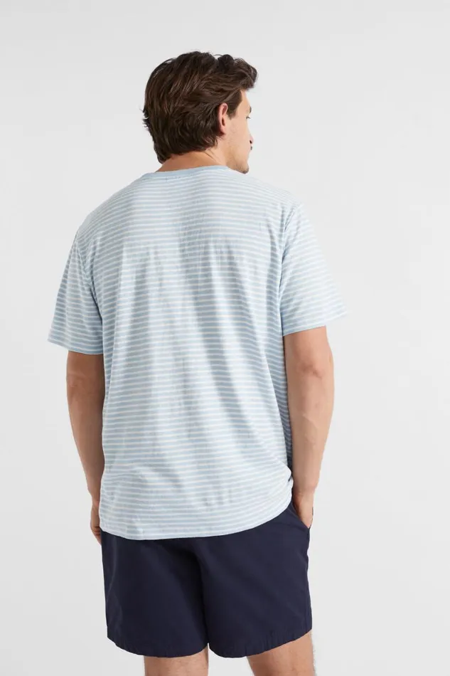 Seed Heritage TShirts and Sweaters Summer Pocket Tee Light Blue Stripe 8211 Man