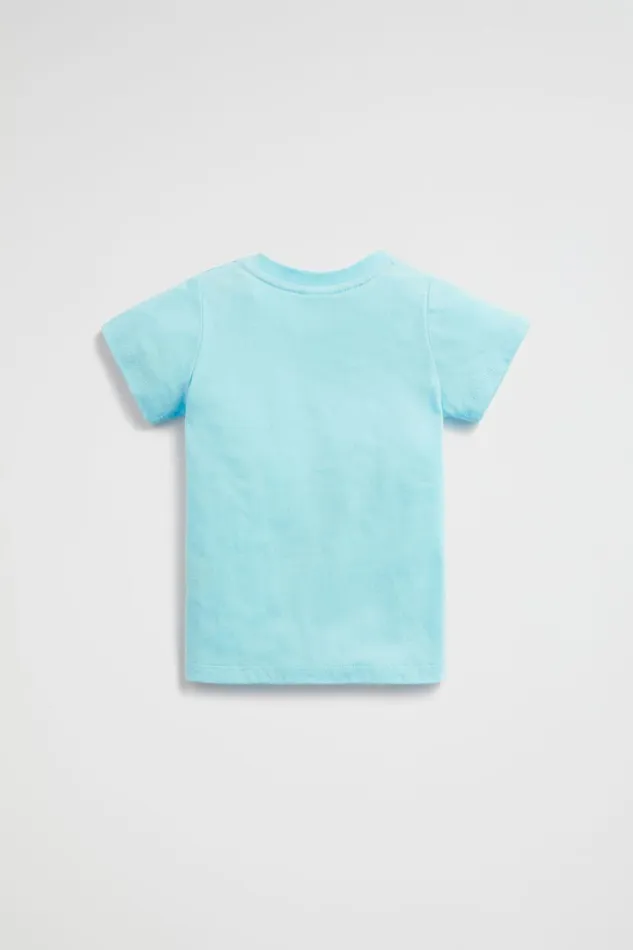 Seed Heritage TShirts and Tops Core Logo Tee Ocean Blue Multi 8211 Baby