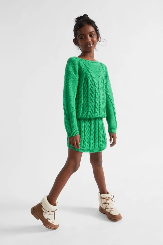 Seed Heritage TShirts and Tops Linear Cable Knit Pea Green 8211 Girl