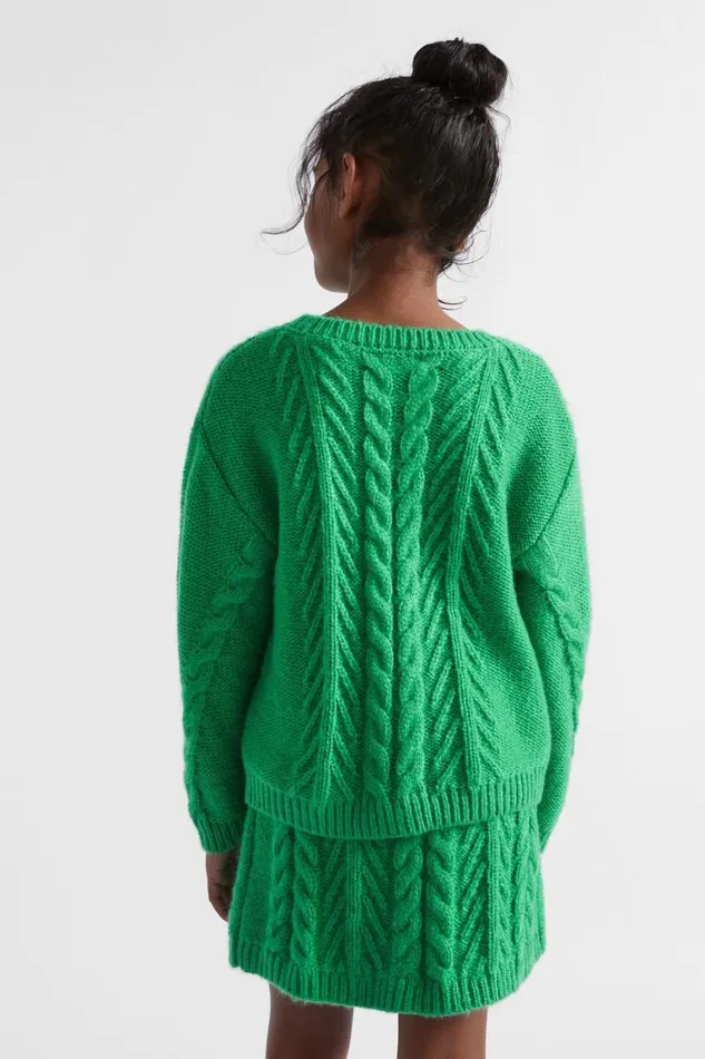 Seed Heritage TShirts and Tops Linear Cable Knit Pea Green 8211 Girl