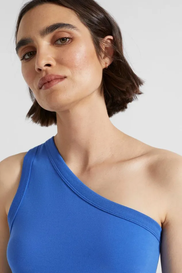 Seed Heritage TShirts and Tops One Shoulder Tank Deep Ocean 8211 Woman