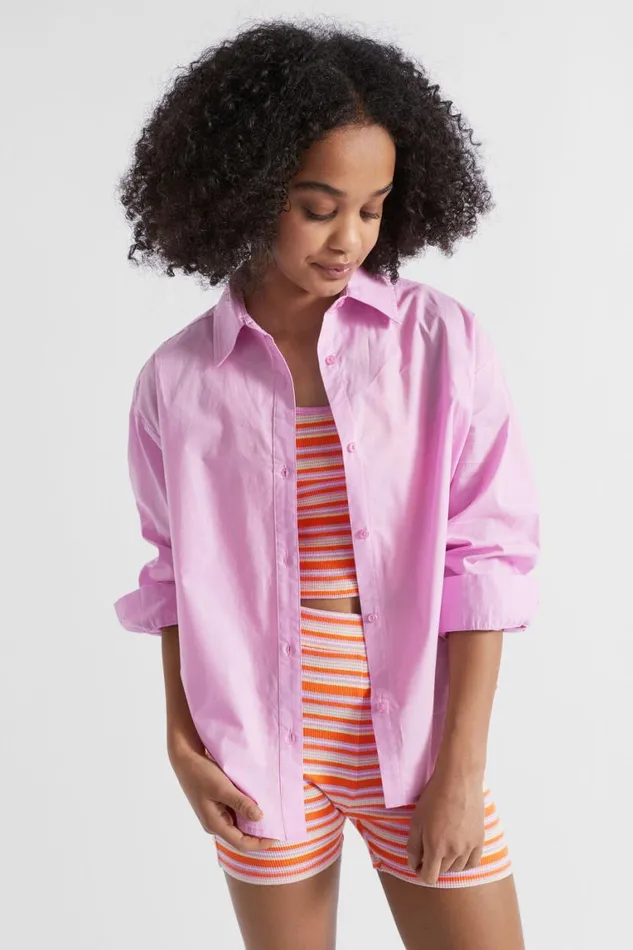 Seed Heritage TShirts and Tops Poplin Overshirt Soft Orchid 8211 Teen Girl Seed Heritage TShirts and Tops Poplin Overshirt Soft Orchid 8211 Teen Girl