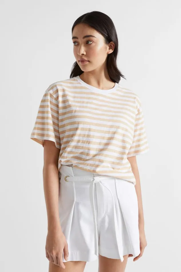 Seed Heritage TShirts and Tops Stripe Boxy Tee Soft Wheat Stripe 8211 Woman Seed Heritage TShirts and Tops Stripe Boxy Tee Soft Wheat Stripe 8211 Woman